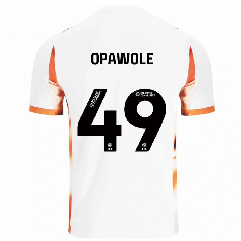 Danxen Heren Johnson Opawole #49 Wit Oranje Zwart Uitshirt Uittenue 2025/26 T-Shirt