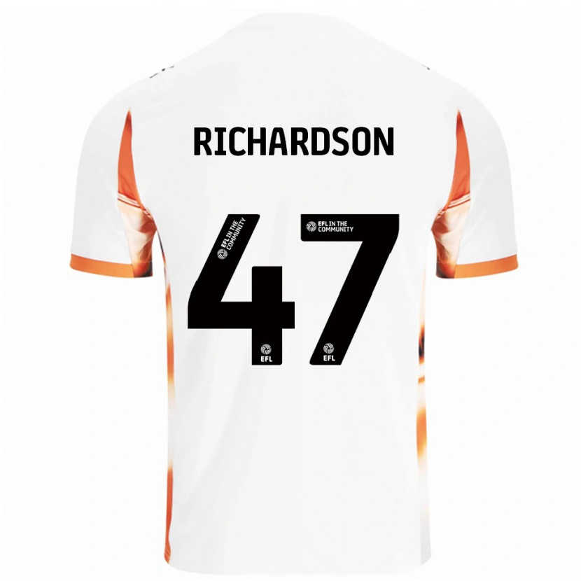 Danxen Heren Jack Richardson #47 Wit Oranje Zwart Uitshirt Uittenue 2025/26 T-Shirt
