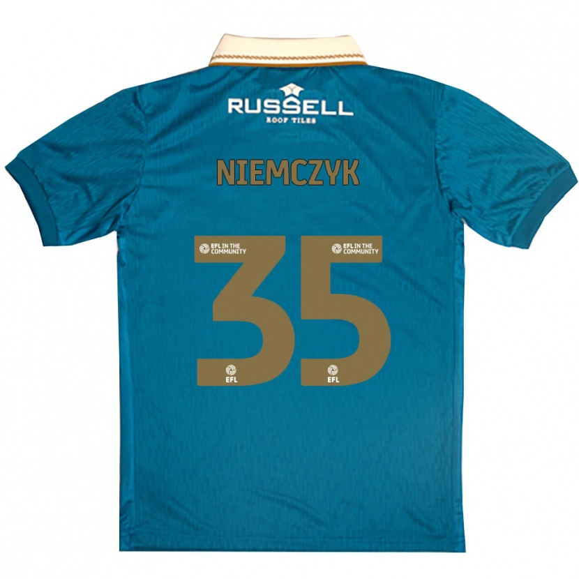 Danxen Heren Jakub Niemczyk #35 Hemelsblauw Wit Uitshirt Uittenue 2025/26 T-Shirt