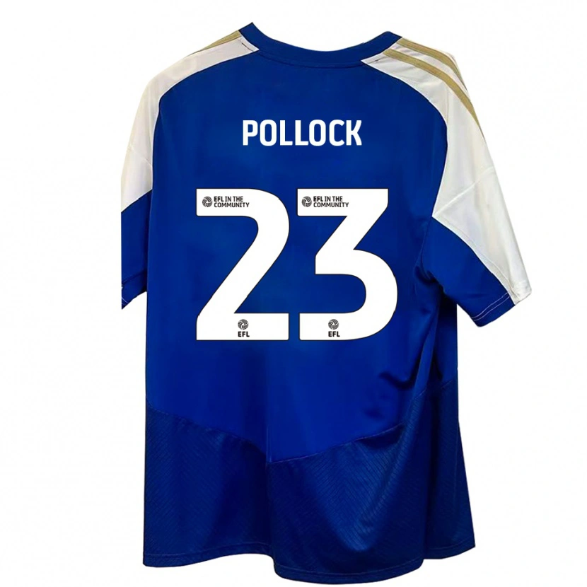 Danxen Heren Amber Pollock #23 Blauw Wit Goud Uitshirt Uittenue 2025/26 T-Shirt