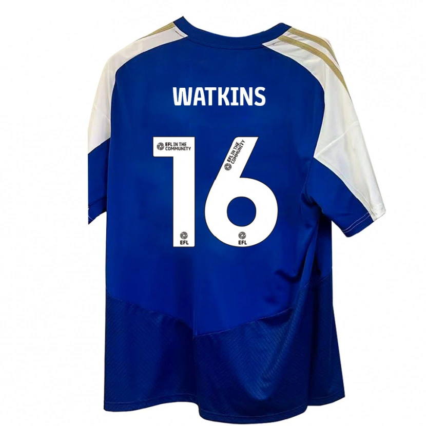 Danxen Heren Zoe Watkins #16 Blauw Wit Goud Uitshirt Uittenue 2025/26 T-Shirt