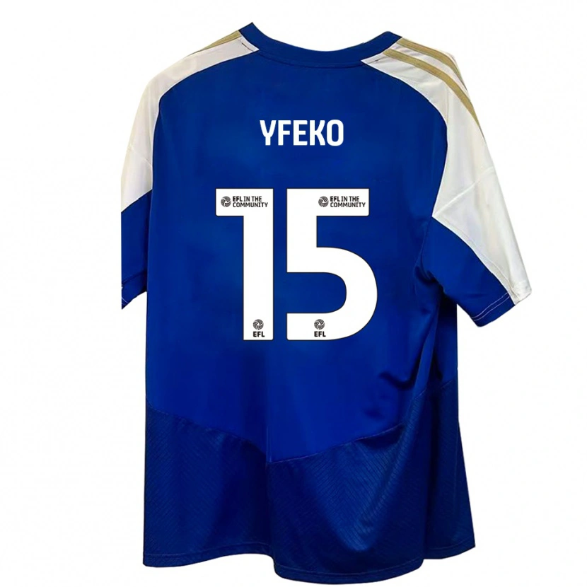 Danxen Heren Johnly Yfeko #15 Blauw Wit Goud Uitshirt Uittenue 2025/26 T-Shirt