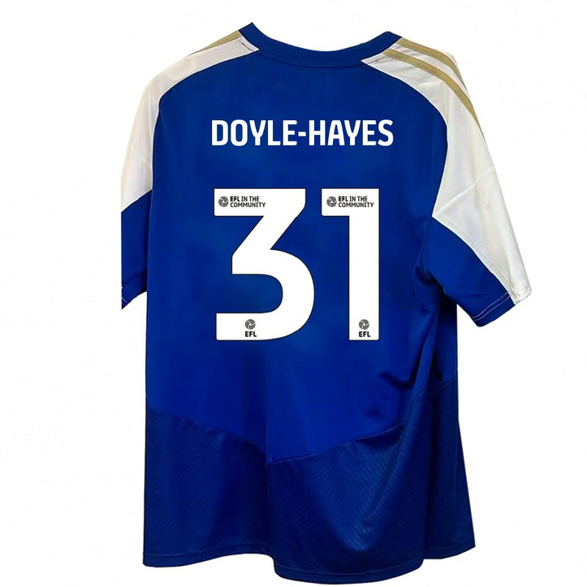 Danxen Heren Jake Doyle-Hayes #31 Blauw Wit Goud Uitshirt Uittenue 2025/26 T-Shirt
