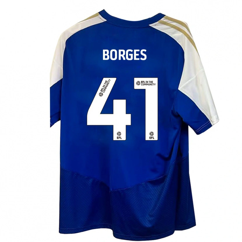 Danxen Heren Pedro Borges #41 Blauw Wit Goud Uitshirt Uittenue 2025/26 T-Shirt