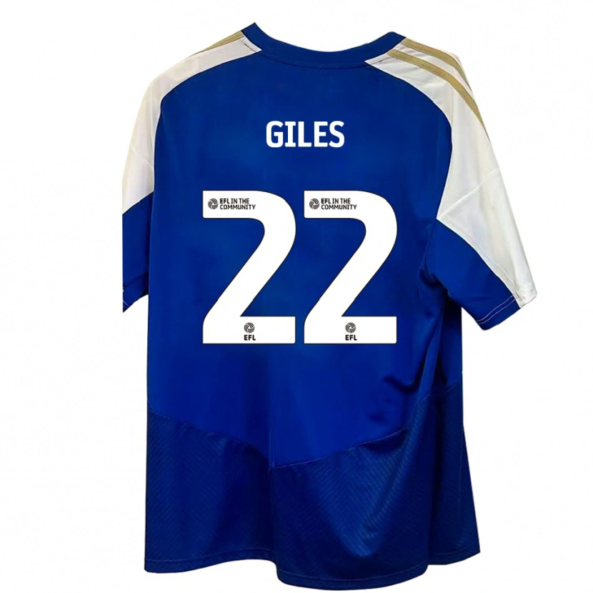 Danxen Heren Olivia Giles #22 Blauw Wit Goud Uitshirt Uittenue 2025/26 T-Shirt