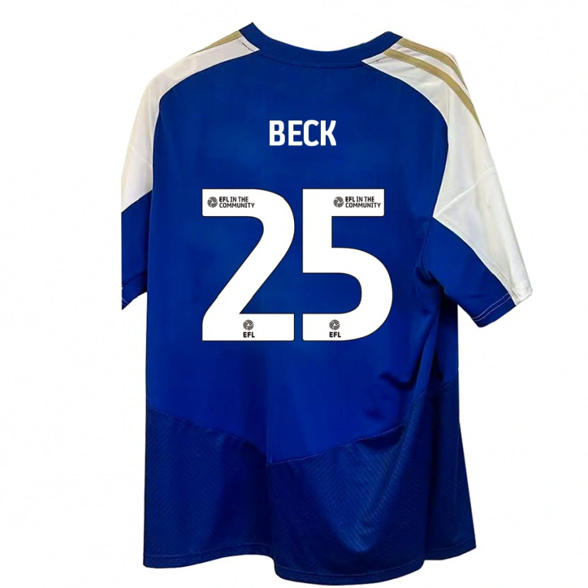 Danxen Heren Steph Beck #25 Blauw Wit Goud Uitshirt Uittenue 2025/26 T-Shirt