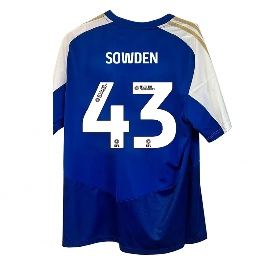 Danxen Heren Andrew Sowden #43 Blauw Wit Goud Uitshirt Uittenue 2025/26 T-Shirt