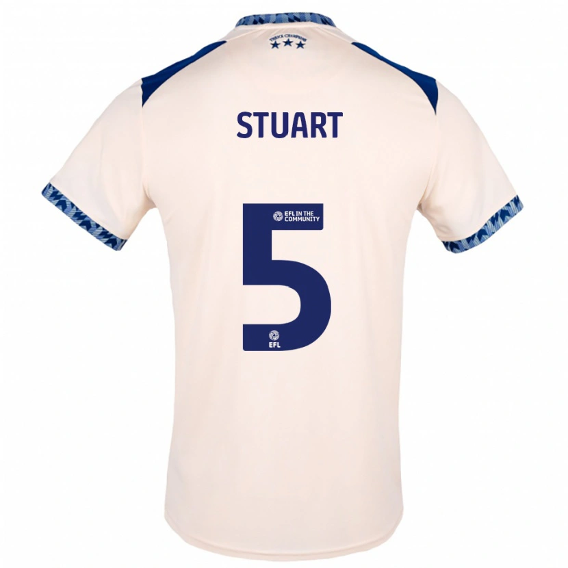 Danxen Heren Charlotte Stuart #5 Gebroken Wit Marine Uitshirt Uittenue 2025/26 T-Shirt