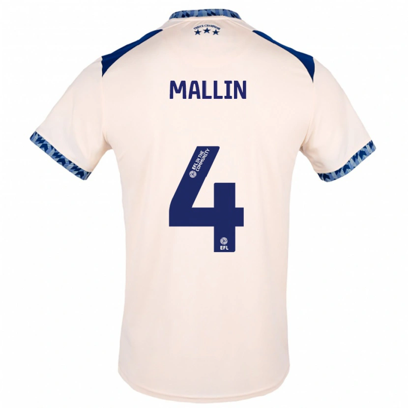 Danxen Heren Kate Mallin #4 Gebroken Wit Marine Uitshirt Uittenue 2025/26 T-Shirt