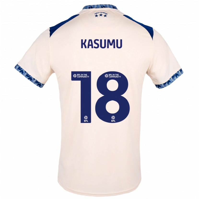 Danxen Heren David Kasumu #18 Gebroken Wit Marine Uitshirt Uittenue 2025/26 T-Shirt
