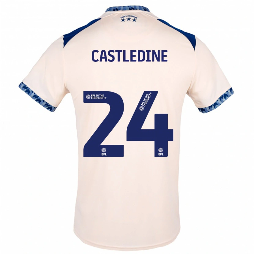Danxen Heren Leo Castledine #24 Gebroken Wit Marine Uitshirt Uittenue 2025/26 T-Shirt