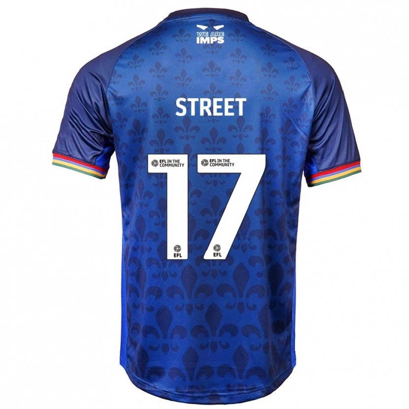 Danxen Heren Robert Street #17 Blauw Marine Uitshirt Uittenue 2025/26 T-Shirt