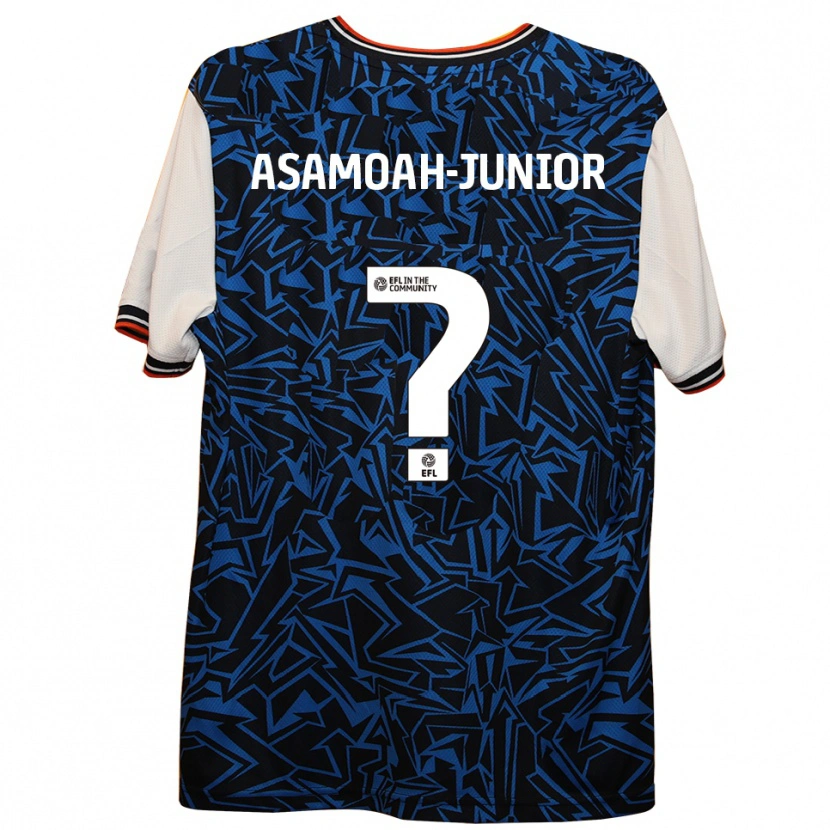 Danxen Heren Lloyd Asamoah-Junior #0 Blauw Zwart Wit Uitshirt Uittenue 2025/26 T-Shirt