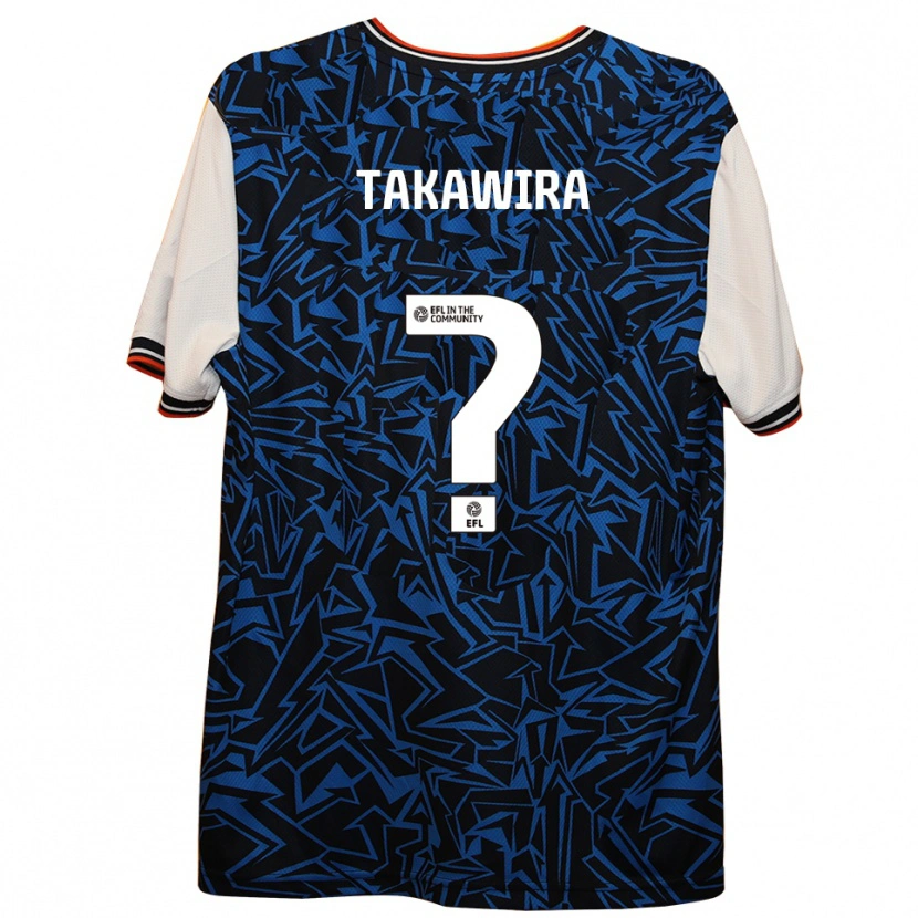 Danxen Heren Matthew Takawira #0 Blauw Zwart Wit Uitshirt Uittenue 2025/26 T-Shirt