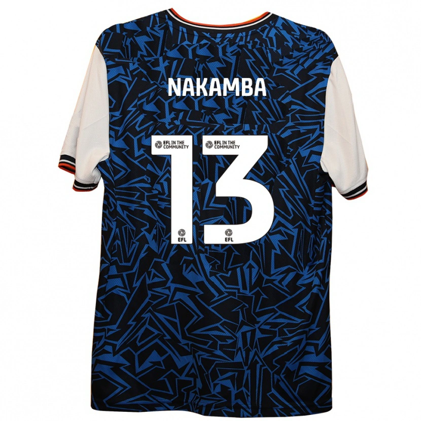 Danxen Heren Marvelous Nakamba #13 Blauw Zwart Wit Uitshirt Uittenue 2025/26 T-Shirt