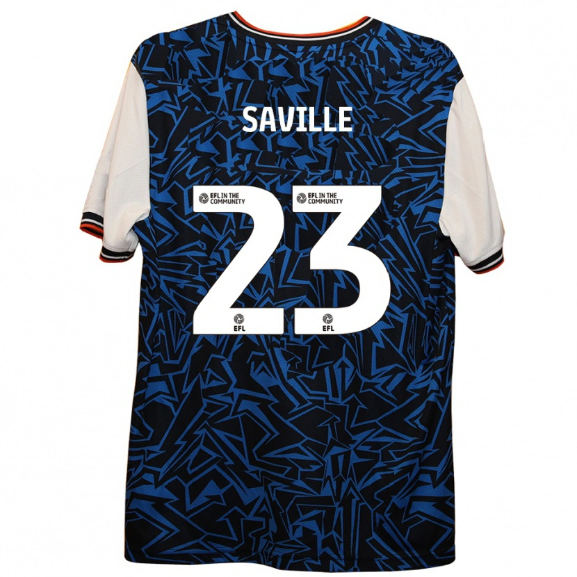 Danxen Heren George Saville #23 Blauw Zwart Wit Uitshirt Uittenue 2025/26 T-Shirt