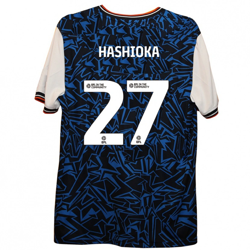 Danxen Heren Daiki Hashioka #27 Blauw Zwart Wit Uitshirt Uittenue 2025/26 T-Shirt