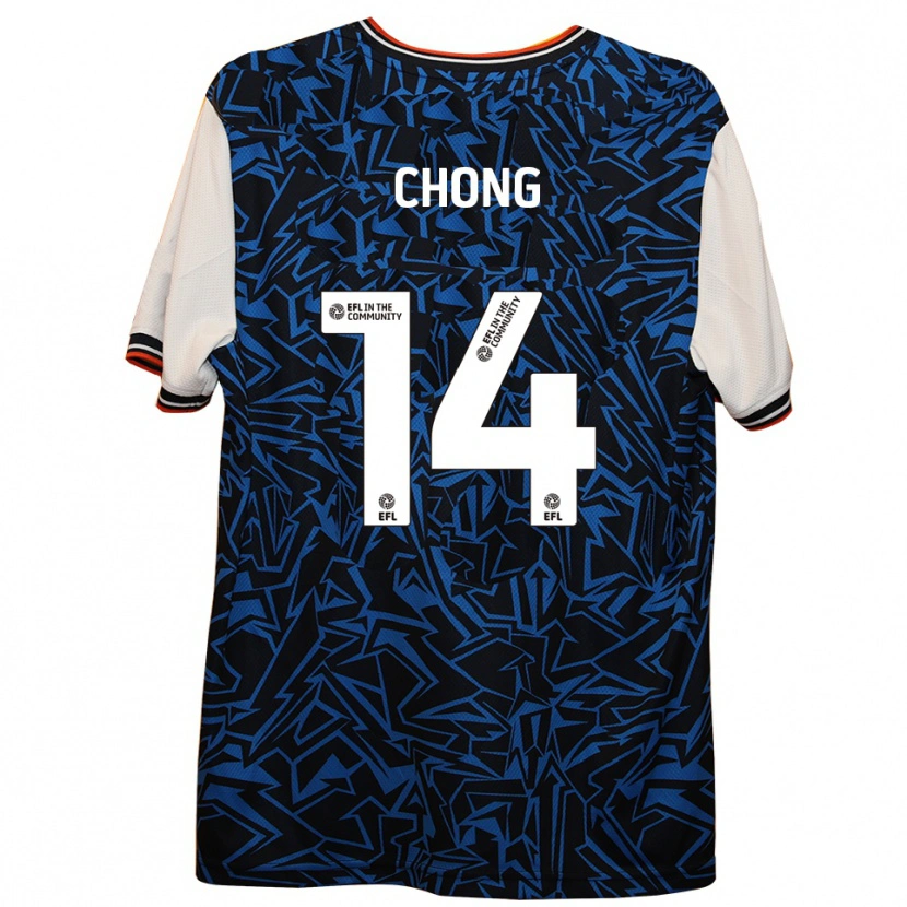 Danxen Heren Tahith Chong #14 Blauw Zwart Wit Uitshirt Uittenue 2025/26 T-Shirt
