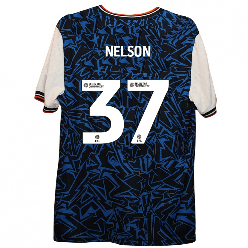 Danxen Heren Zack Nelson #37 Blauw Zwart Wit Uitshirt Uittenue 2025/26 T-Shirt