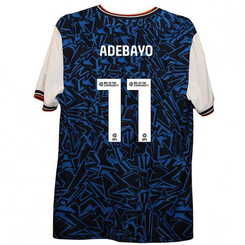 Danxen Heren Elijah Adebayo #11 Blauw Zwart Wit Uitshirt Uittenue 2025/26 T-Shirt