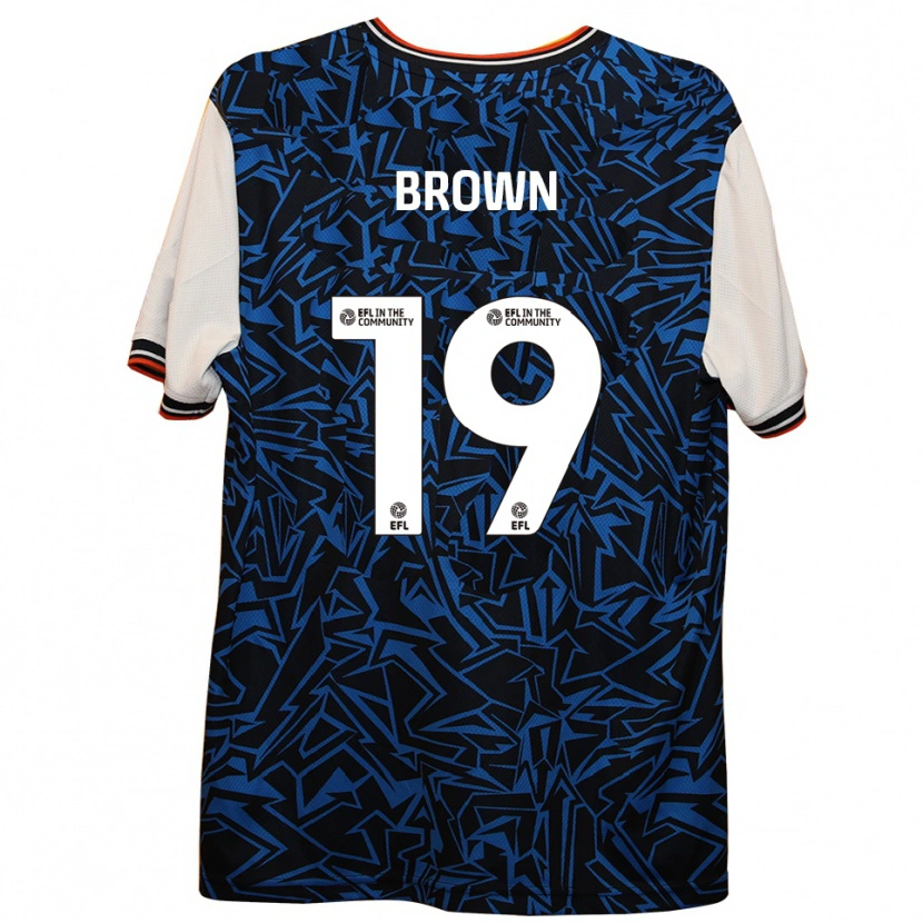 Danxen Heren Jacob Brown #19 Blauw Zwart Wit Uitshirt Uittenue 2025/26 T-Shirt