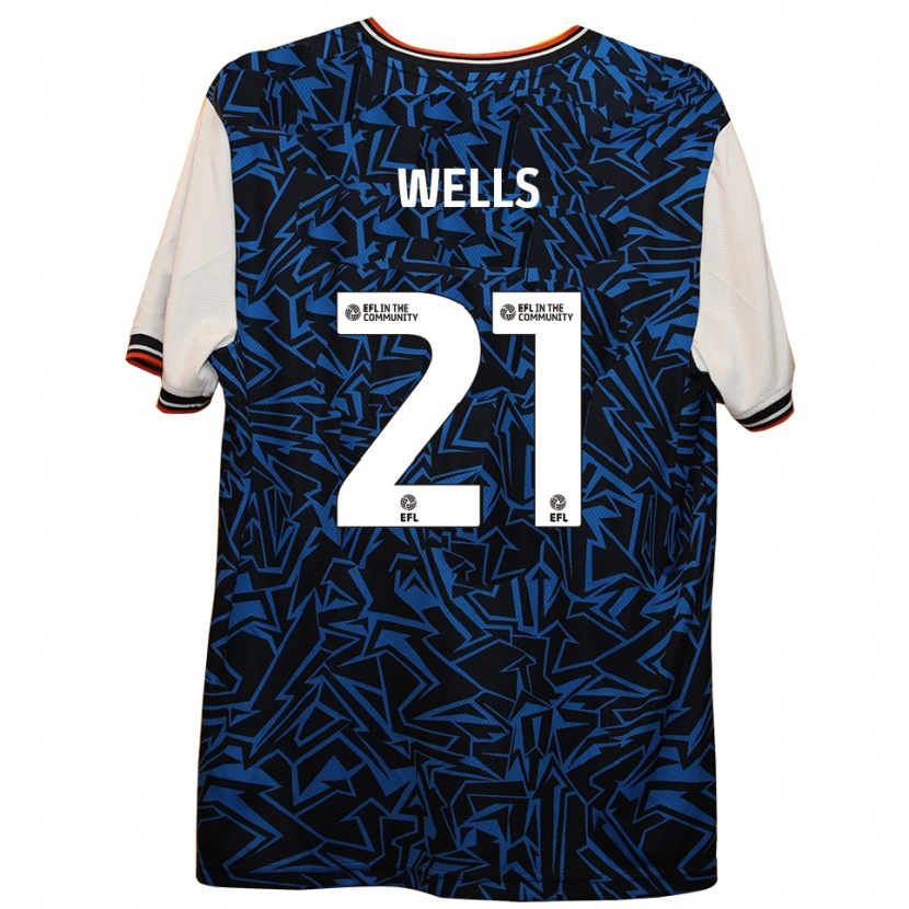 Danxen Heren Nahki Wells #21 Blauw Zwart Wit Uitshirt Uittenue 2025/26 T-Shirt