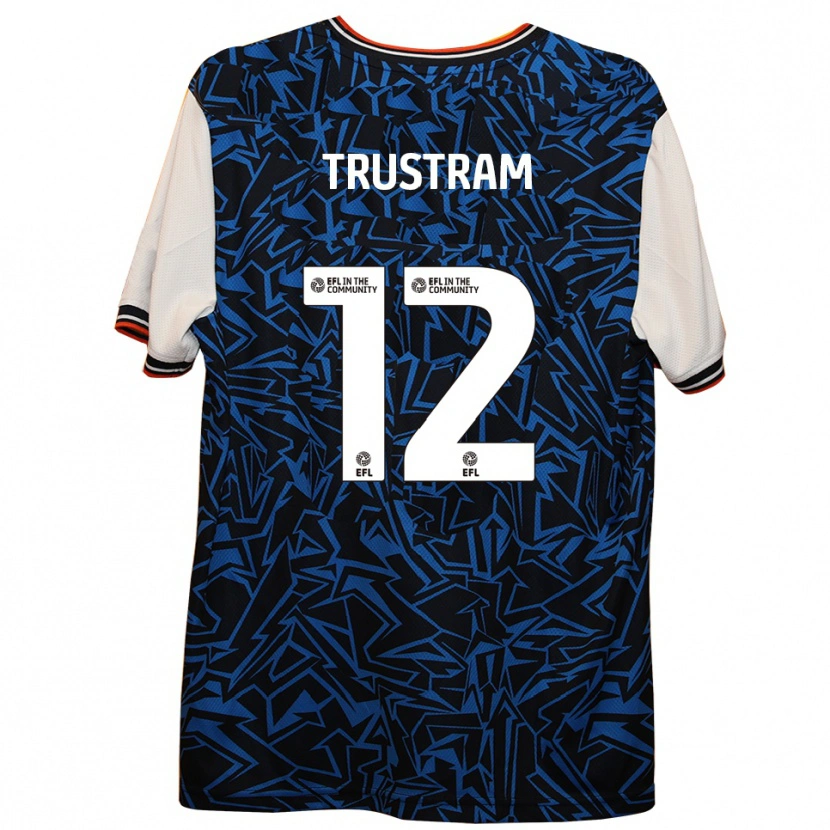 Danxen Heren Charlie Trustram #12 Blauw Zwart Wit Uitshirt Uittenue 2025/26 T-Shirt