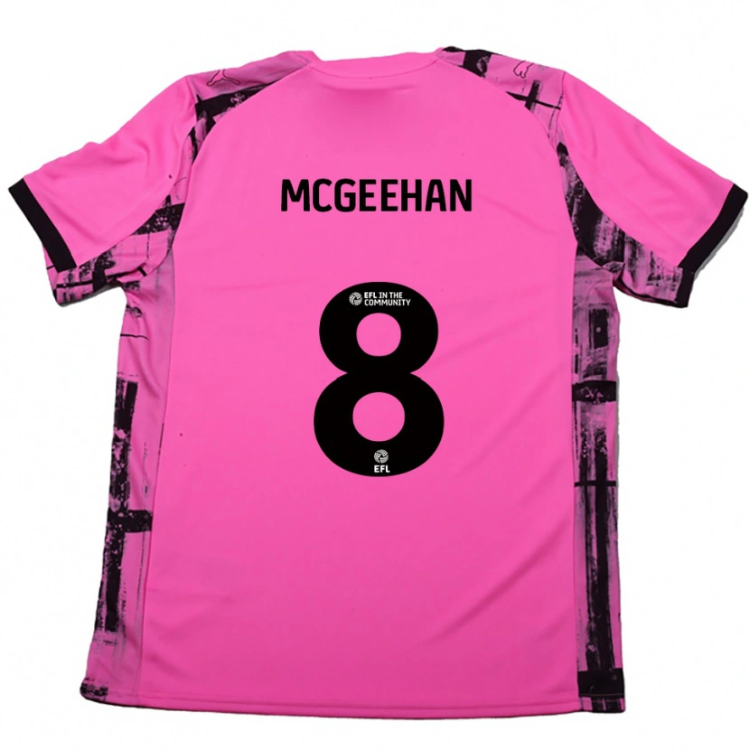 Danxen Heren Cameron Mcgeehan #8 Roosrood Zwart Uitshirt Uittenue 2025/26 T-Shirt