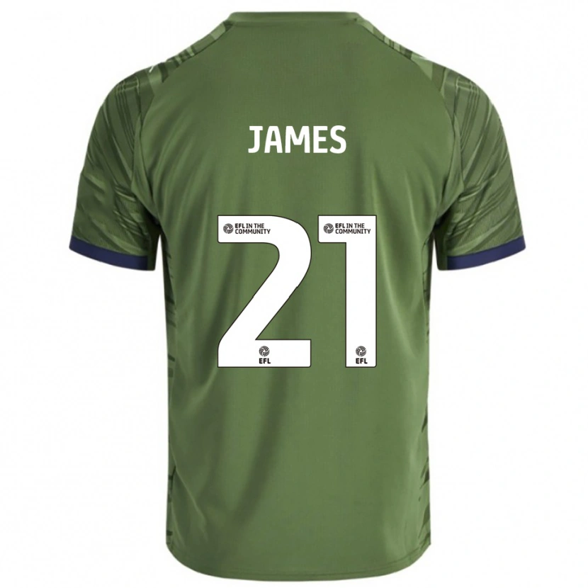 Danxen Heren Hayley James #21 Groen Wit Uitshirt Uittenue 2025/26 T-Shirt
