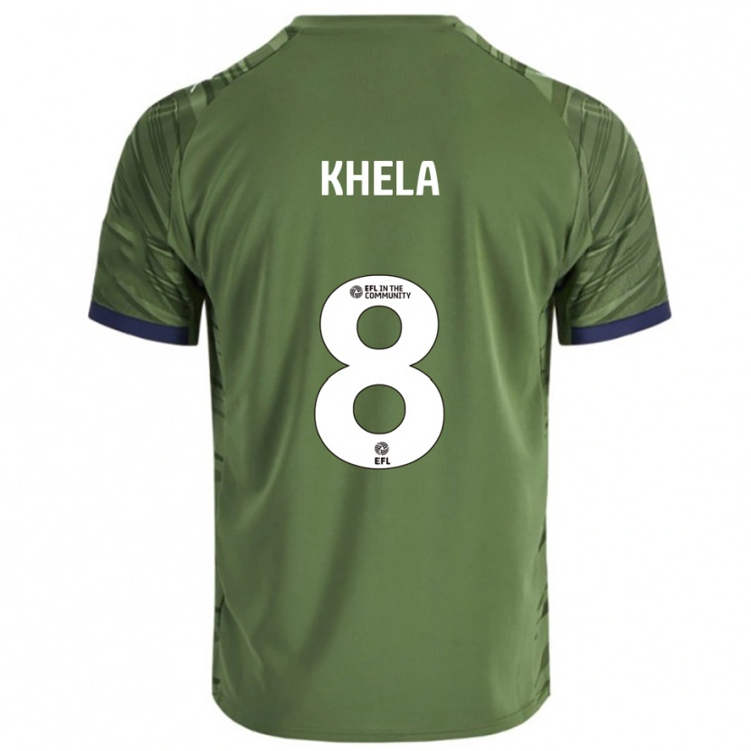 Danxen Heren Brandon Khela #8 Groen Wit Uitshirt Uittenue 2025/26 T-Shirt