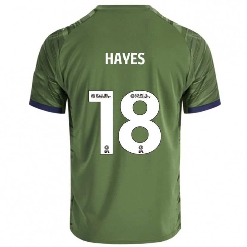 Danxen Heren Cian Hayes #18 Groen Wit Uitshirt Uittenue 2025/26 T-Shirt