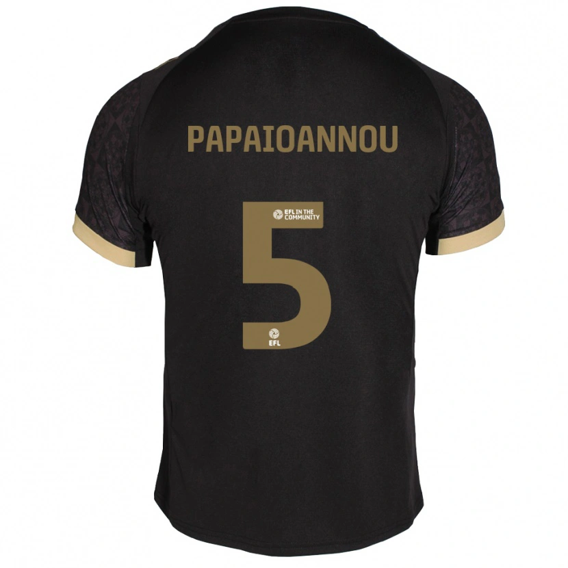 Danxen Heren Panagiota Papaioannou #5 Zwart Goud Uitshirt Uittenue 2025/26 T-Shirt