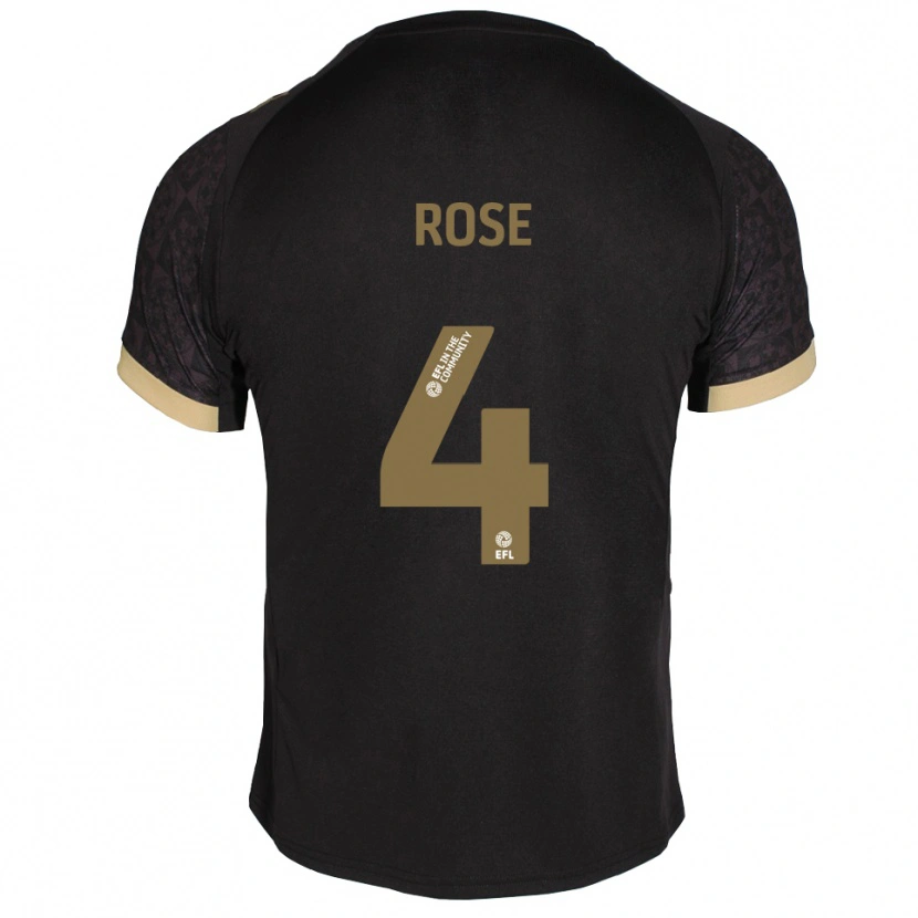 Danxen Heren Jemma Rose #4 Zwart Goud Uitshirt Uittenue 2025/26 T-Shirt