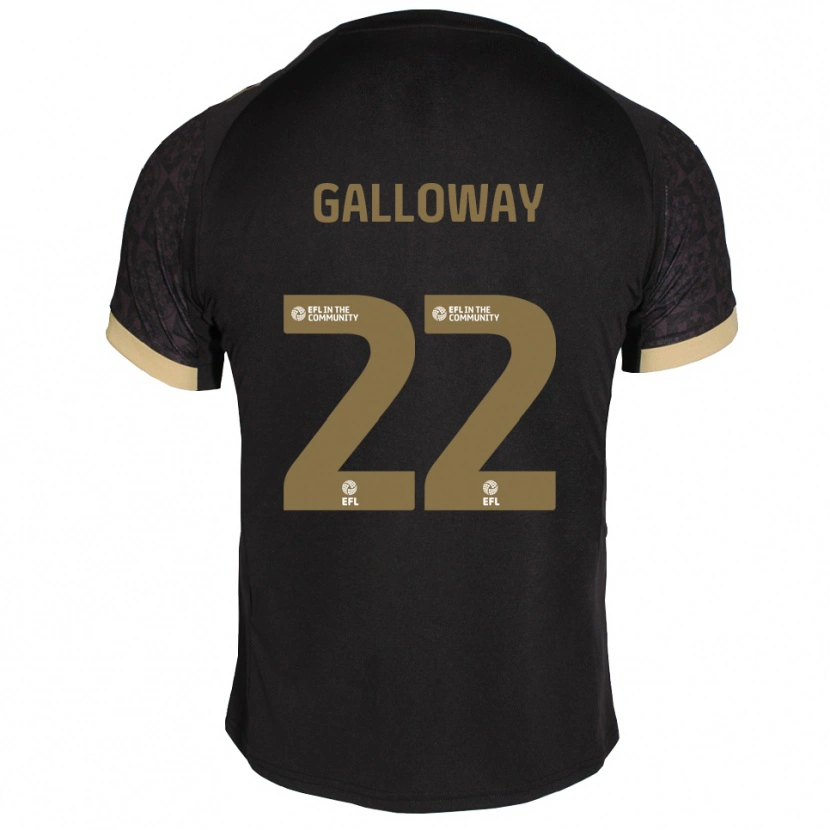 Danxen Heren Brendan Galloway #22 Zwart Goud Uitshirt Uittenue 2025/26 T-Shirt