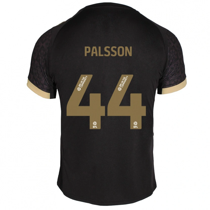 Danxen Heren Victor Pálsson #44 Zwart Goud Uitshirt Uittenue 2025/26 T-Shirt