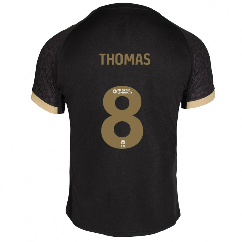 Danxen Heren Lewis Thomas #8 Zwart Goud Uitshirt Uittenue 2025/26 T-Shirt
