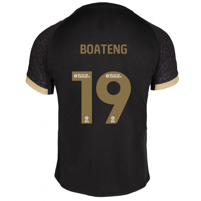 Danxen Heren Malachi Boateng #19 Zwart Goud Uitshirt Uittenue 2025/26 T-Shirt