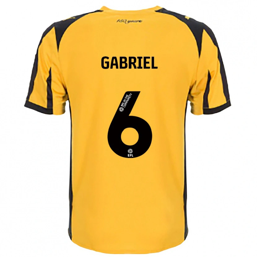 Danxen Heren Jordan Gabriel #6 Oranje Zwart Uitshirt Uittenue 2025/26 T-Shirt