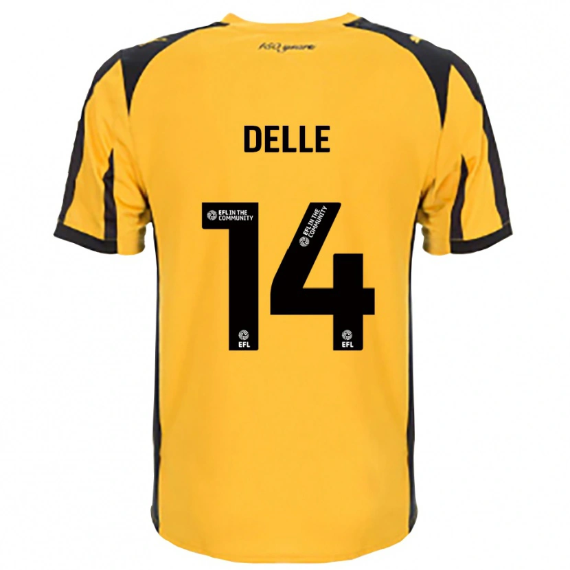 Danxen Heren Mani Delle #14 Oranje Zwart Uitshirt Uittenue 2025/26 T-Shirt