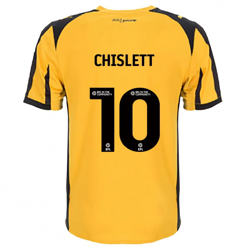 Danxen Heren Ethan Chislett #10 Oranje Zwart Uitshirt Uittenue 2025/26 T-Shirt