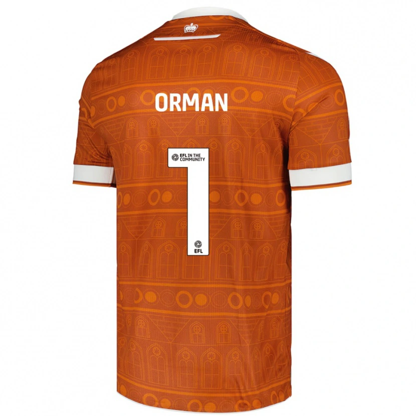 Danxen Heren Emily Orman #1 Oranje Wit Uitshirt Uittenue 2025/26 T-Shirt
