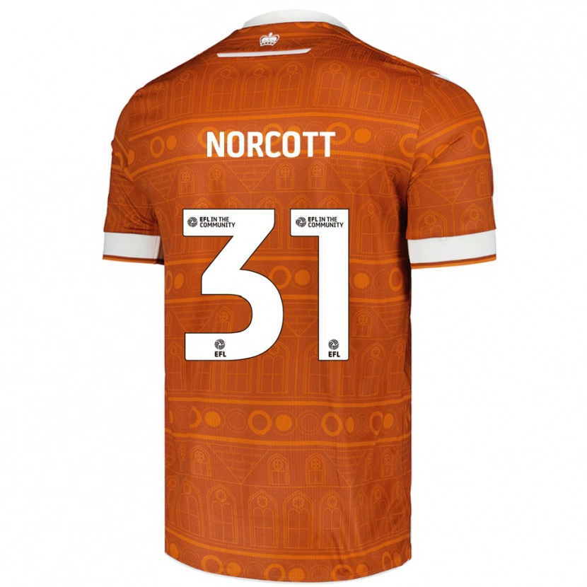 Danxen Heren Tom Norcott #31 Oranje Wit Uitshirt Uittenue 2025/26 T-Shirt