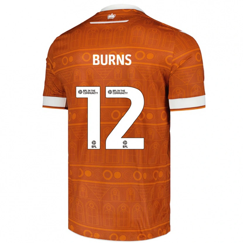 Danxen Heren Finley Burns #12 Oranje Wit Uitshirt Uittenue 2025/26 T-Shirt