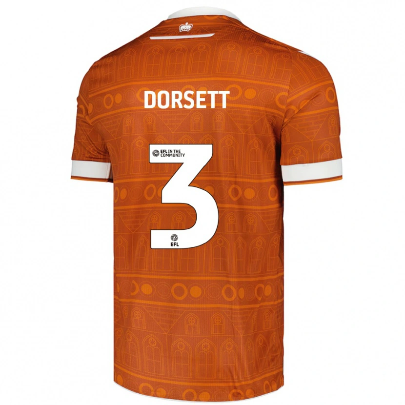 Danxen Heren Jeriel Dorsett #3 Oranje Wit Uitshirt Uittenue 2025/26 T-Shirt
