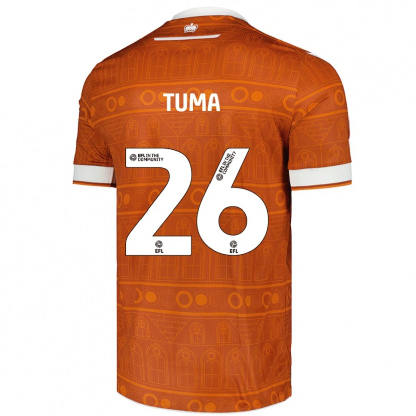Danxen Heren Basil Tuma #26 Oranje Wit Uitshirt Uittenue 2025/26 T-Shirt