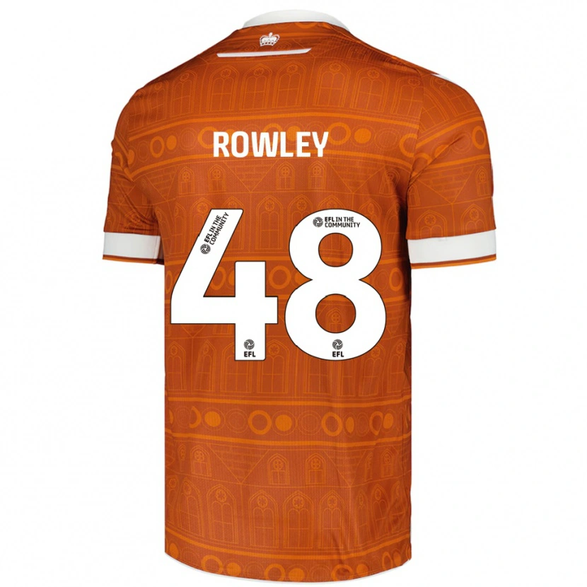 Danxen Heren Matthew Rowley #48 Oranje Wit Uitshirt Uittenue 2025/26 T-Shirt