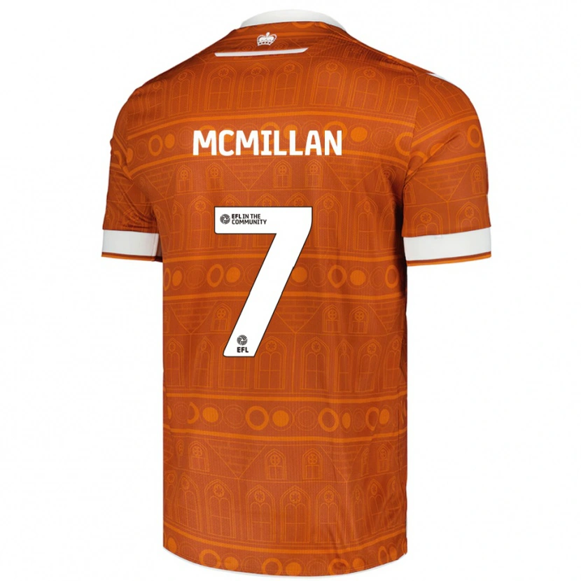 Danxen Heren Maddox Mcmillan #7 Oranje Wit Uitshirt Uittenue 2025/26 T-Shirt