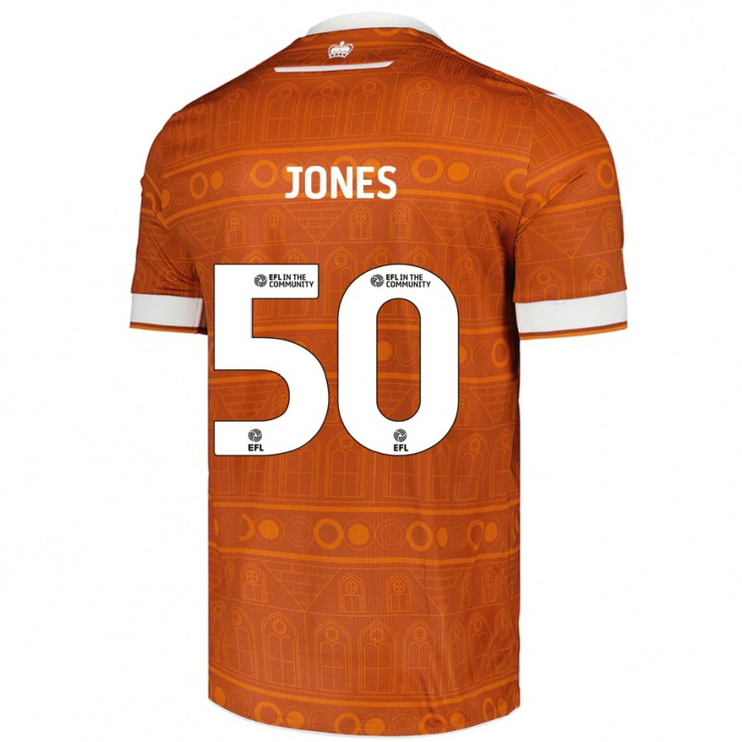Danxen Heren Jerae Jones #50 Oranje Wit Uitshirt Uittenue 2025/26 T-Shirt