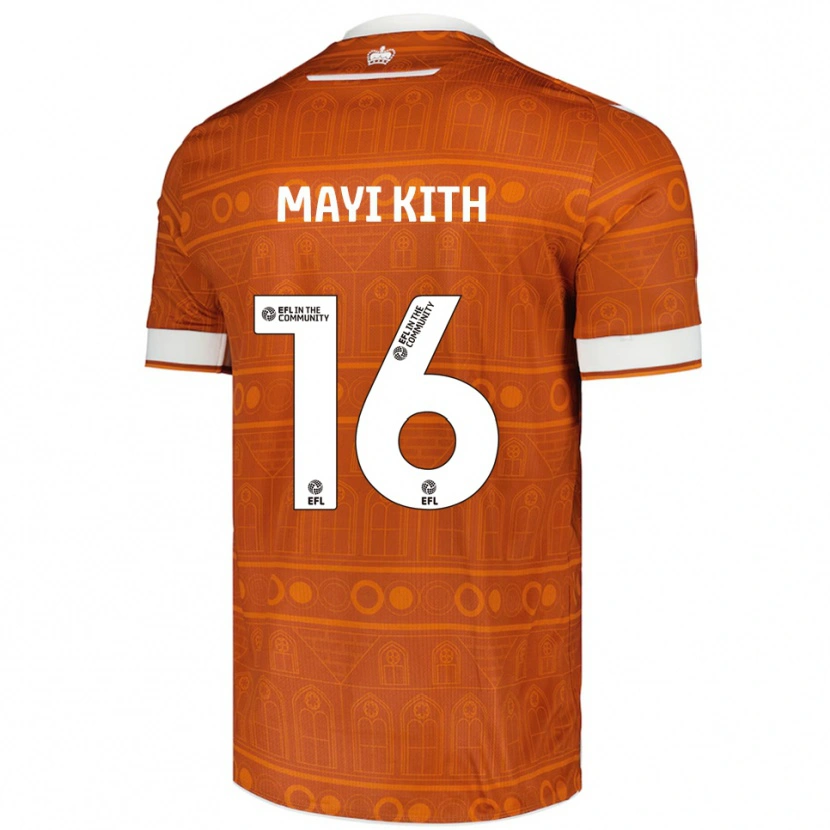 Danxen Heren Easther Mayi Kith #16 Oranje Wit Uitshirt Uittenue 2025/26 T-Shirt