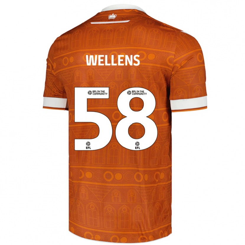 Danxen Heren Charlie Wellens #58 Oranje Wit Uitshirt Uittenue 2025/26 T-Shirt